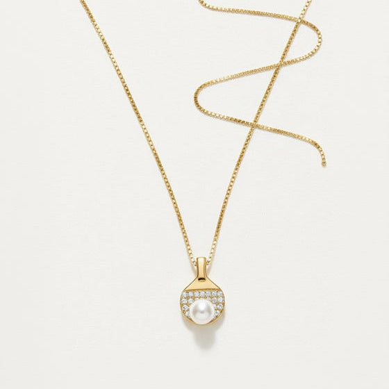Ace Pearl Racquet Necklace
