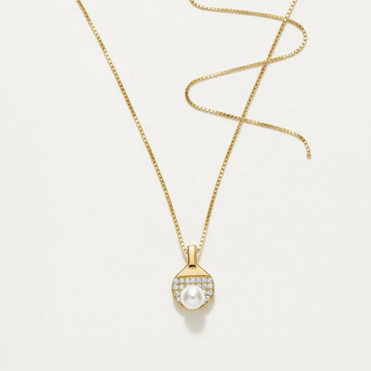 Ace Pearl Racquet Necklace